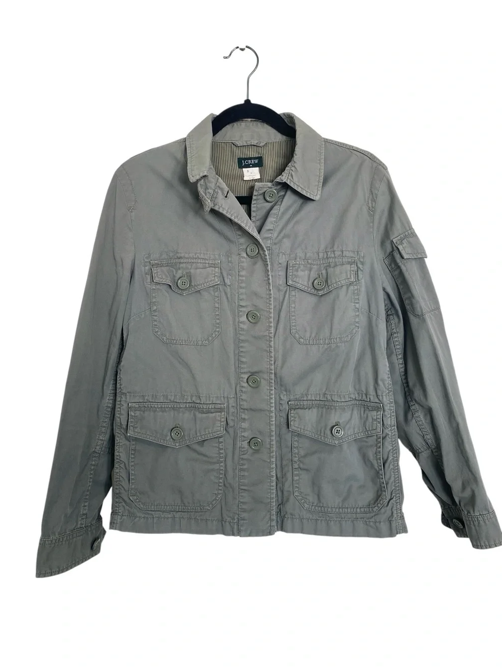 J. Crew Factory Olive Twill Chino Utility Field Jacket Women’s Medium